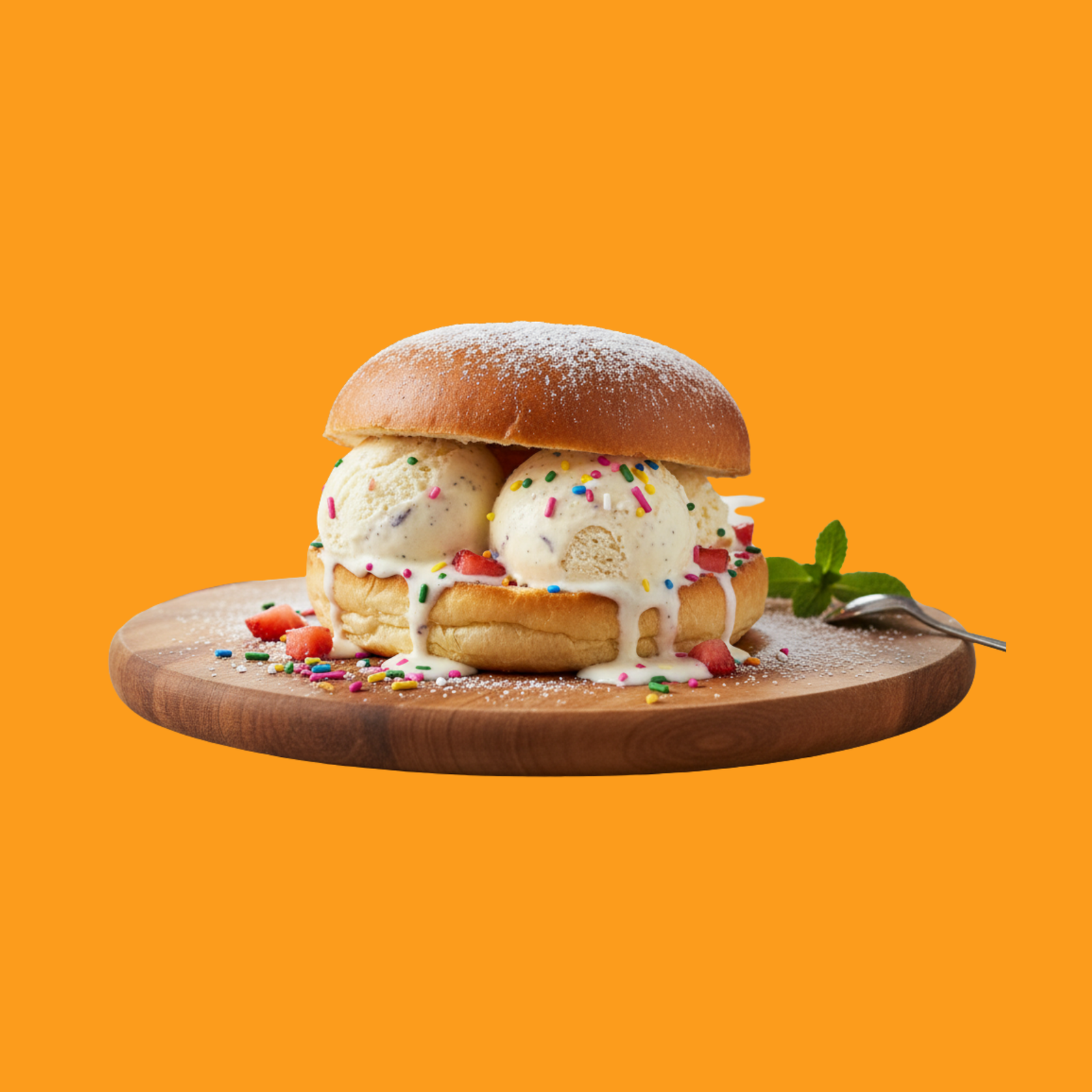 Ice On Fire (ice cream Bun )