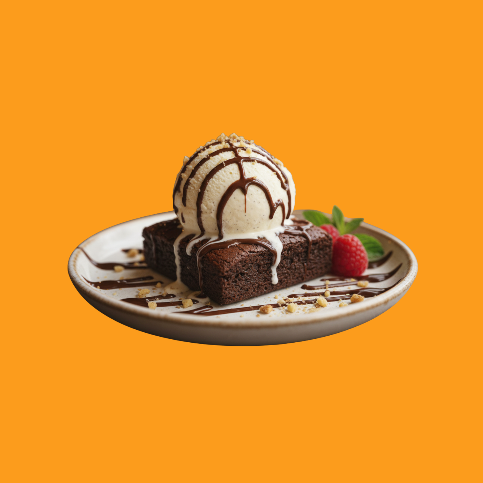 Brownie With Ice cream